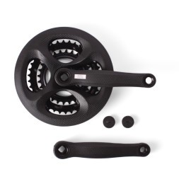 Система велосипедная 26&amp;quot; D-EDх3, сталь, 28/38/48T, 170 мм, SQR, с защитой, черный, под карбон