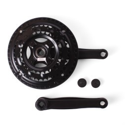 Система велосипедная 26&amp;quot; D-EDх3, сталь, 28/38/48T, 170 мм, SQR, с защитой, черный, под карбон