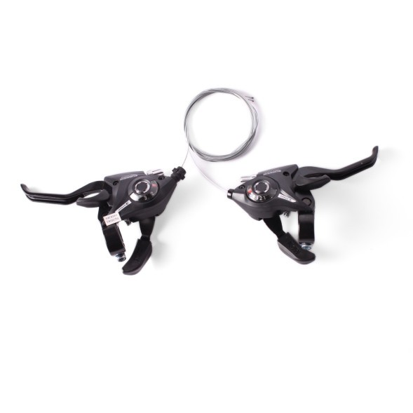 Манетки велосипедные Suangin ZB-1033-6, 3+6 скоростей, левая/правая, комплект, алюминий, трос