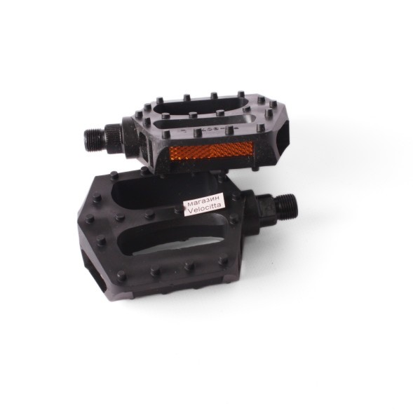 Педали для велосипеда Feimin FP-807B, отражатели, шарикоподшипники, широкие, 85x85 мм, черный