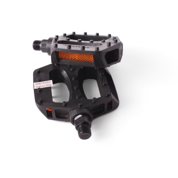 Педали для велосипеда Feimin FP-807B, отражатели, шарикоподшипники, широкие, 85x85 мм, черный