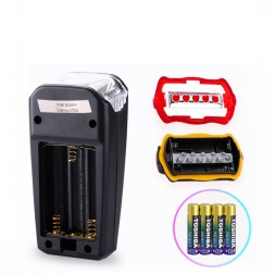 Фонари велосипедные KMS-A08, комплект (передний+задний), 5W, 8 LED, 3 режима работы, черный