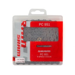 Цепь велосипедная Sram PC-951, 9 скоростная, 114 звеньев, PowerLink