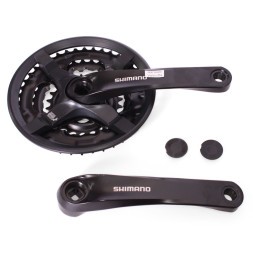 Система велосипедная Shimano Tourney TY501, зубья 24/34/42, шатун 170 мм, с защитой, черный