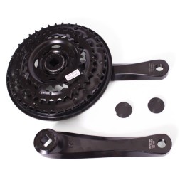 Система велосипедная Shimano Tourney TY501, зубья 24/34/42, шатун 170 мм, с защитой, черный