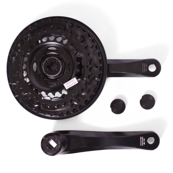 Система велосипедная Shimano Tourney TY501, зубья 24/34/42, шатун 170 мм, с защитой, черный