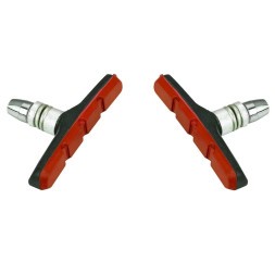 Колодки тормозные Rapida BS-124, 70 мм, вибрейк, двухкомпонентные, красный, блистер