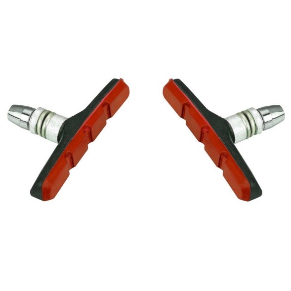 Колодки тормозные Rapida BS-124, 70 мм, вибрейк, двухкомпонентные, красный, блистер