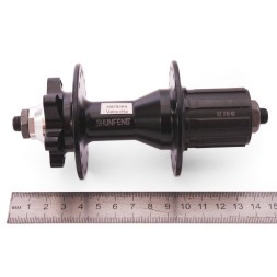 Веловтулка задняя Shunfeng SF-A260R black, ось 3/8"х135x145 мм, ALU, под диск 6 болтов, под кассету 8/10 ск., на эксцентрике, 36 отверстий, box