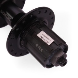 Веловтулка задняя Shunfeng SF-A260R black, ось 3/8"х135x145 мм, ALU, под диск 6 болтов, под кассету 8/10 ск., на эксцентрике, 36 отверстий, box