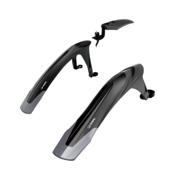 Крылья RBRL RL-1200F/R, MTB 24-29&amp;quot;, комплект, переднее на штаны вилки и в шток вилки, заднее на задние перья рамы, для покрышки max 2.5&amp;quot;, пластиковые, торг. уп.