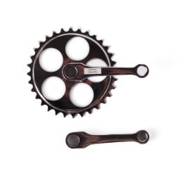 Система велосипедная, 1 скорость, сталь, 16", 32T, шатун 102 мм, под клин, хром