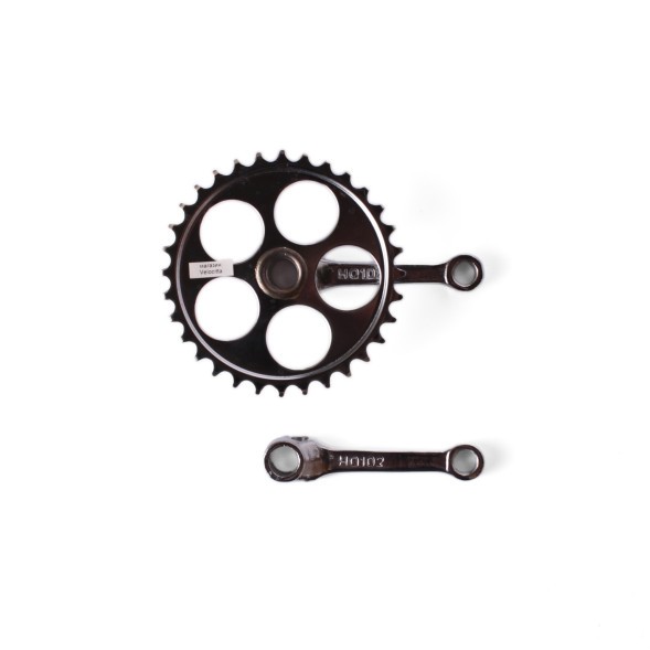 Система велосипедная, 1 скорость, сталь, 16&amp;quot;, 32T, шатун 102 мм, под клин, хром