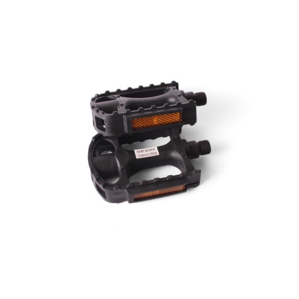 Педали велосипедные пластиковые Feimin FP-806B, МТВ, шарикоподшипники, 97x68 мм, черный