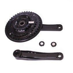 Система шатунов велосипедная PC22-S2442SG-1, 26 дюйма, 24/34/42T, 170 мм, под квадрат, с защитой (белая вставка)