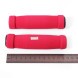 Грипсы велосипедные Joykie HL-GR01, 125 мм, комплект, неопреновые, с торцевой защитой, красный