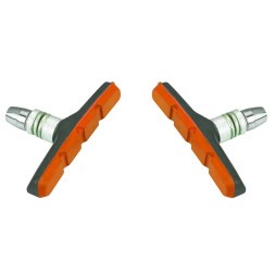 Тормозные колодки Rapida BS-124, 70 мм, V-Brake, двухкомпонентные, оранжевый, упаковка