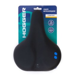 Седло велосипедное Hogger SDHG70180S0BK, 270x180 мм, комфортное, унисекс, на пружинах, черное