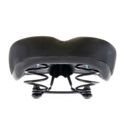 Седло велосипедное Hogger SDHG70180S0BK, 270x180 мм, комфортное, унисекс, на пружинах, черное