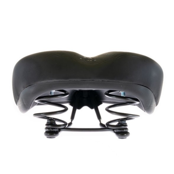 Седло велосипедное Hogger SDHG70180S0BK, 270x180 мм, комфортное, унисекс, на пружинах, черное