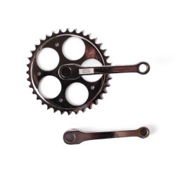 Система шатунов велосипедная, 1 ск, сталь, 20", 36 зубов, 217 мм, под клин, серебристый