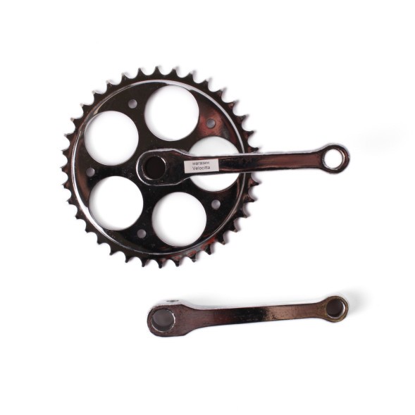 Система шатунов велосипедная, 1 ск, сталь, 20&amp;quot;, 36 зубов, 217 мм, под клин, серебристый