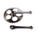 Система шатунов велосипедная, 1 ск, сталь, 20&amp;quot;, 36 зубов, 217 мм, под клин, серебристый
