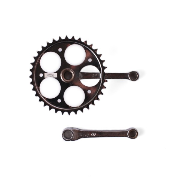 Система шатунов велосипедная, 1 ск, сталь, 20&amp;quot;, 36 зубов, 217 мм, под клин, серебристый