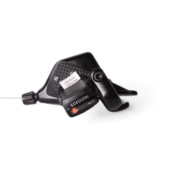 Манетка велосипедная Saiguan KD-71-7S, 7 скоростей, правая, черный, с тросом