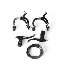 Набор тормоза дорожного велосипеда, пластик ручки, хром