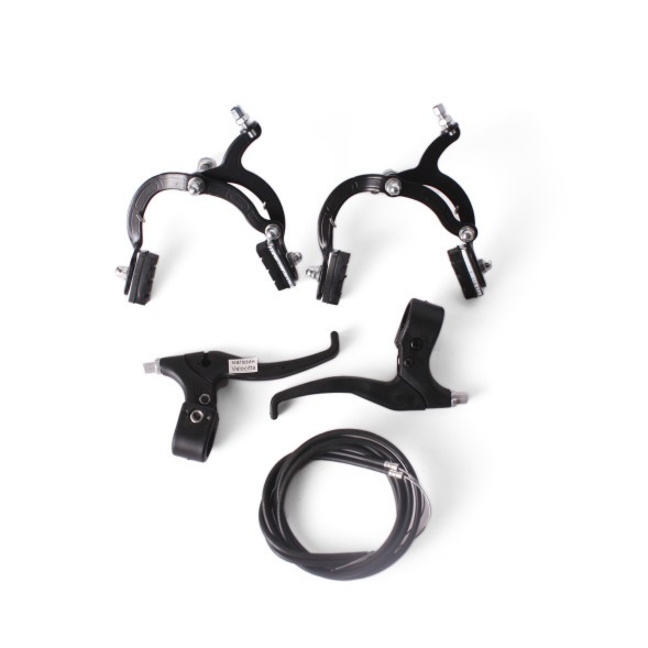 Набор тормоза дорожного велосипеда, пластик ручки, хром