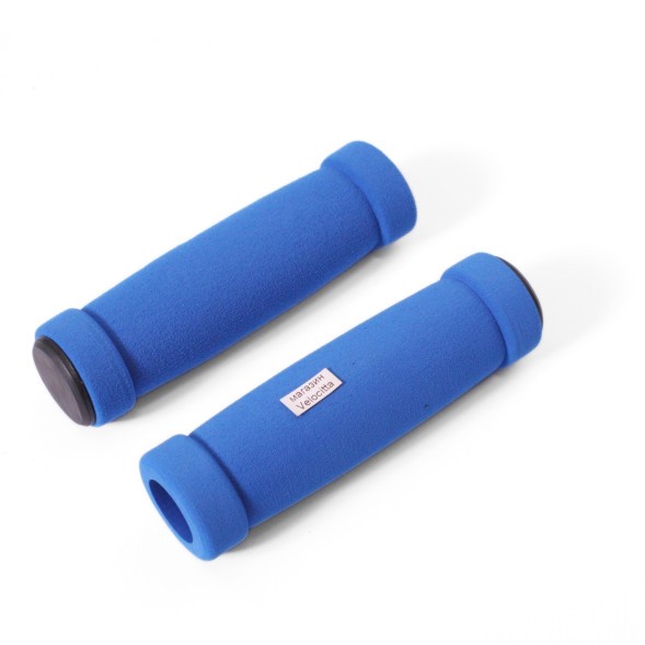 Грипсы неопреновые с заглушками Joykie HL-GR01, 125 мм, синий