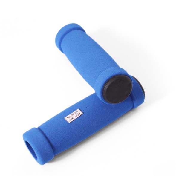 Грипсы неопреновые с заглушками Joykie HL-GR01, 125 мм, синий