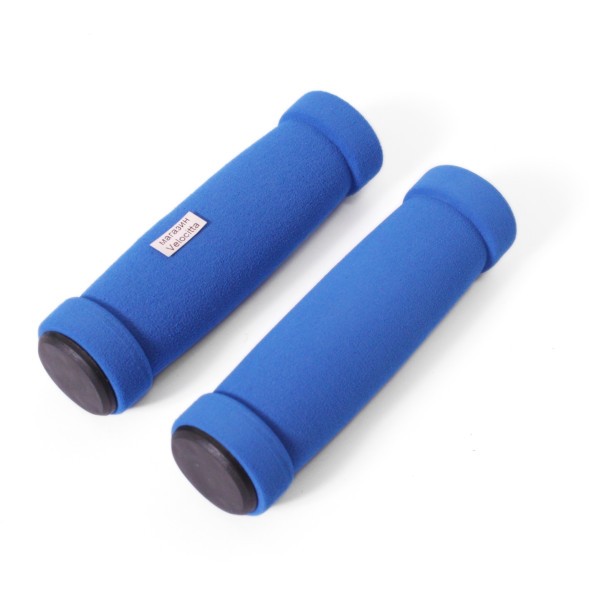 Грипсы неопреновые с заглушками Joykie HL-GR01, 125 мм, синий