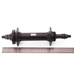 Втулка задняя Wang Zheng WZ-A213R black, FAT BIKE, ось 3/8&amp;quot;х195x240 мм, алюминиевая, под диск 6 болтов, под трещотку, на гайках, 36 отверстий, торг. уп.