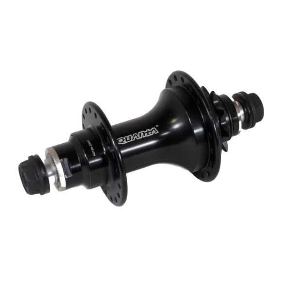 Втулка задняя Quanta KT-MBAR, BMX, ALU, ось 14x120 мм, под U-br, драйвер 9Т, на гайках, 36 отверстий, 5 промподшипников, черный
