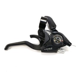 Переключатель шифтер Cstar TS60-8-BK, правый, 8 скоростей, с тормозной ручкой, трос, Black