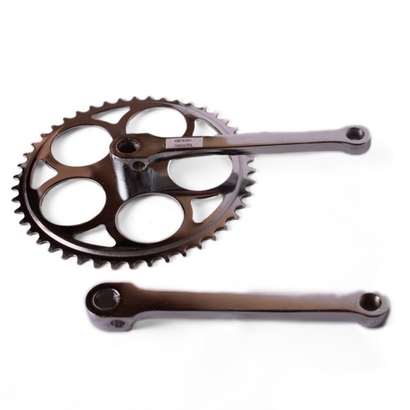 Система шатунов, 1 скорость, сталь, 46T, 1/2&amp;quot;x1/8&amp;quot;, 170 мм, под клин, хром