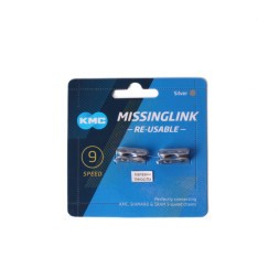 Замок для велосипедной цепи KMC, CL566R, 9 скоростей, 1/2"х11/128", пин 6,6 мм, на блистере, 2 шт.