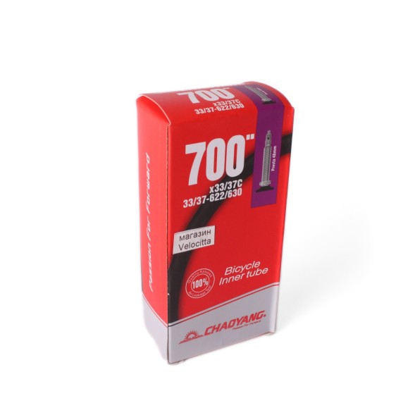 Велокамера Chaoyang 700x33/37C (622/630), FV-48 мм, Presta, спортниппель