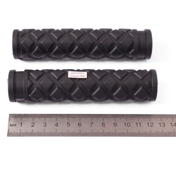 Грипсы велосипедные New Vision SZ-122C, 125 мм, комплект, резиновые, черный