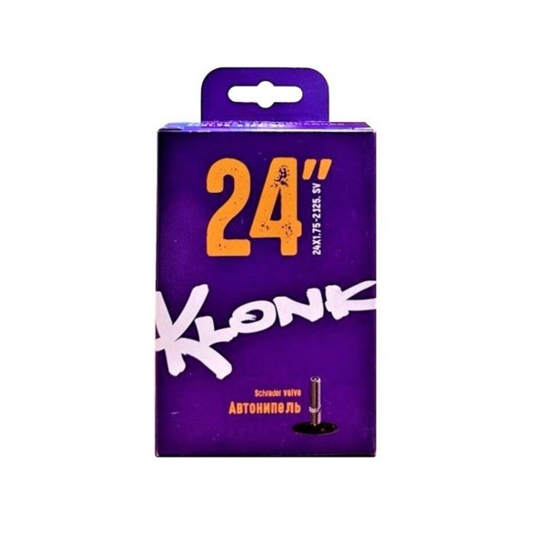 Велокамера Klonk 24x1.75/2.125, бутиловая, автониппель A/V, S/V, (CST), box