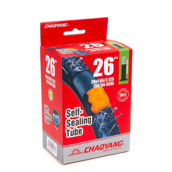 Камера велосипедная Chaoyang 26&amp;quot;x1.95/2.125 080201F, AV-33 мм, антипрокольная, бутиловая, Black