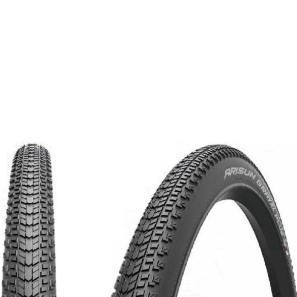 Покрышка велосипедная Arisun 700x40C (42-622), Gravel Plus 40, Gravel, ND (Антипрокол нейлон 1.5 мм), Folding, 60TPI, Черный