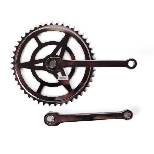 Система шатунов, 1 скорость, сталь, 46 зубов, 1/2&amp;quot;x1/8&amp;quot;, шатун 170 мм, под клин, серебро