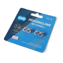 Замок цепи KMC, CL559R, 10 скоростей, 1/2"х11/128", пин 5,88 мм, на блистере, 2 шт.