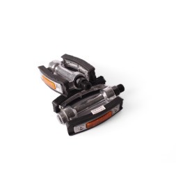 Велопедали алюминиевые (аналог &amp;quot;Ломовской&amp;quot;), овальные, шариковые подшипники, с отражателями, хром