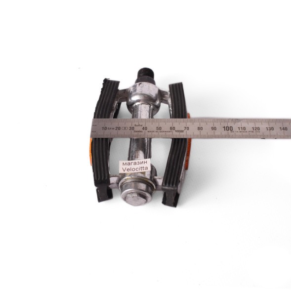 Велопедали алюминиевые (аналог &amp;quot;Ломовской&amp;quot;), овальные, шариковые подшипники, с отражателями, хром