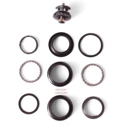 Рулевой набор Neco H846, 1-1/8", 5/32"х22х2 шт, подшипники, с якорем, черный