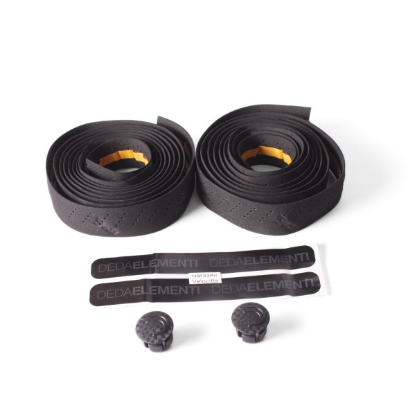 Обмотка руля велосипедная Deda Elementi Perfored Black, с перфорацией, амортизирующая